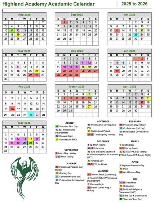 25-26 Highland Calendar